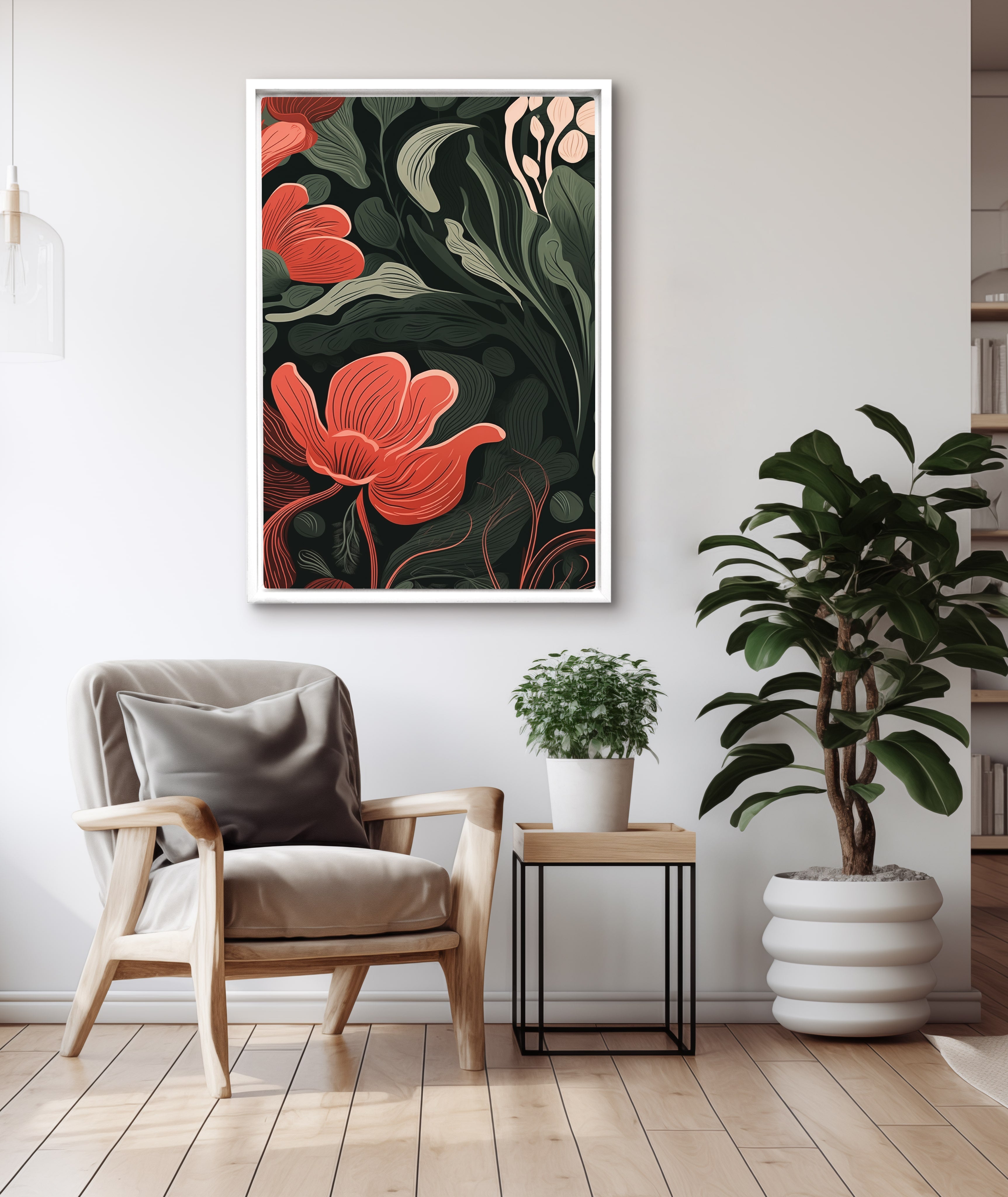 Personalised White Frame Canvas