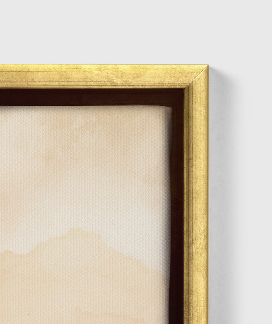 Personalised Pure Gold Frame Canvas