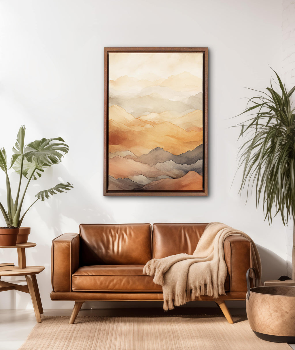 Personalised Dark Wood Frame Canvas