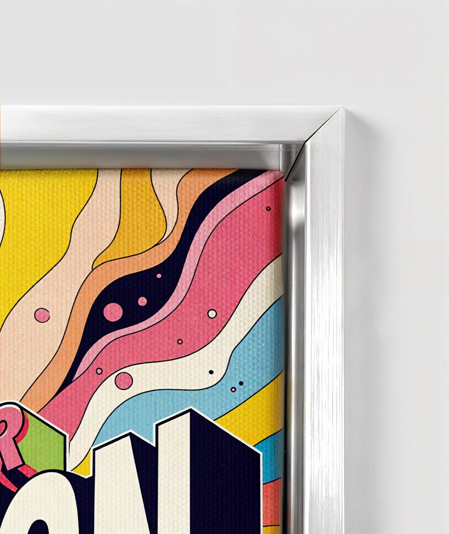 Personalised Silver Frame Canvas