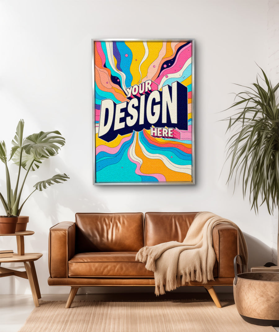 Personalised Silver Frame Canvas