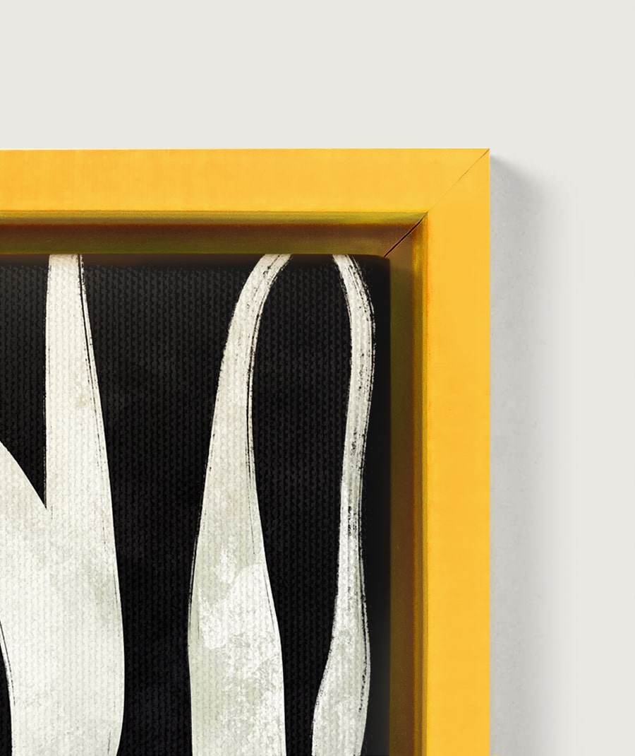 Neon Yellow Frame Canvas