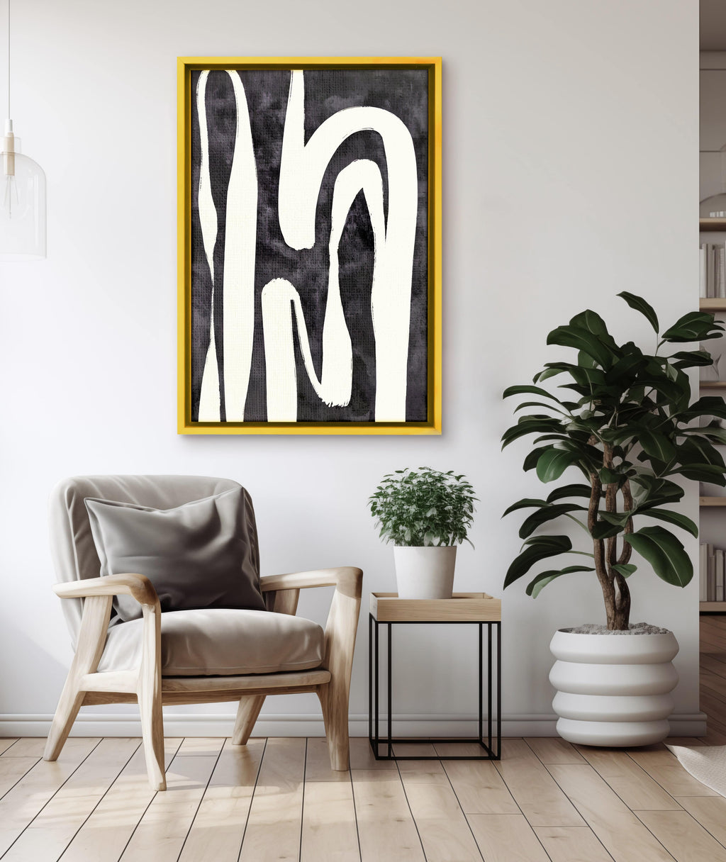 Neon Yellow Frame Canvas