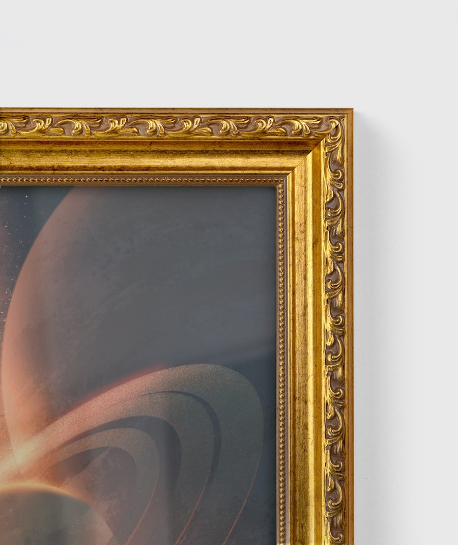 Retro Gold Frame Matte Poster