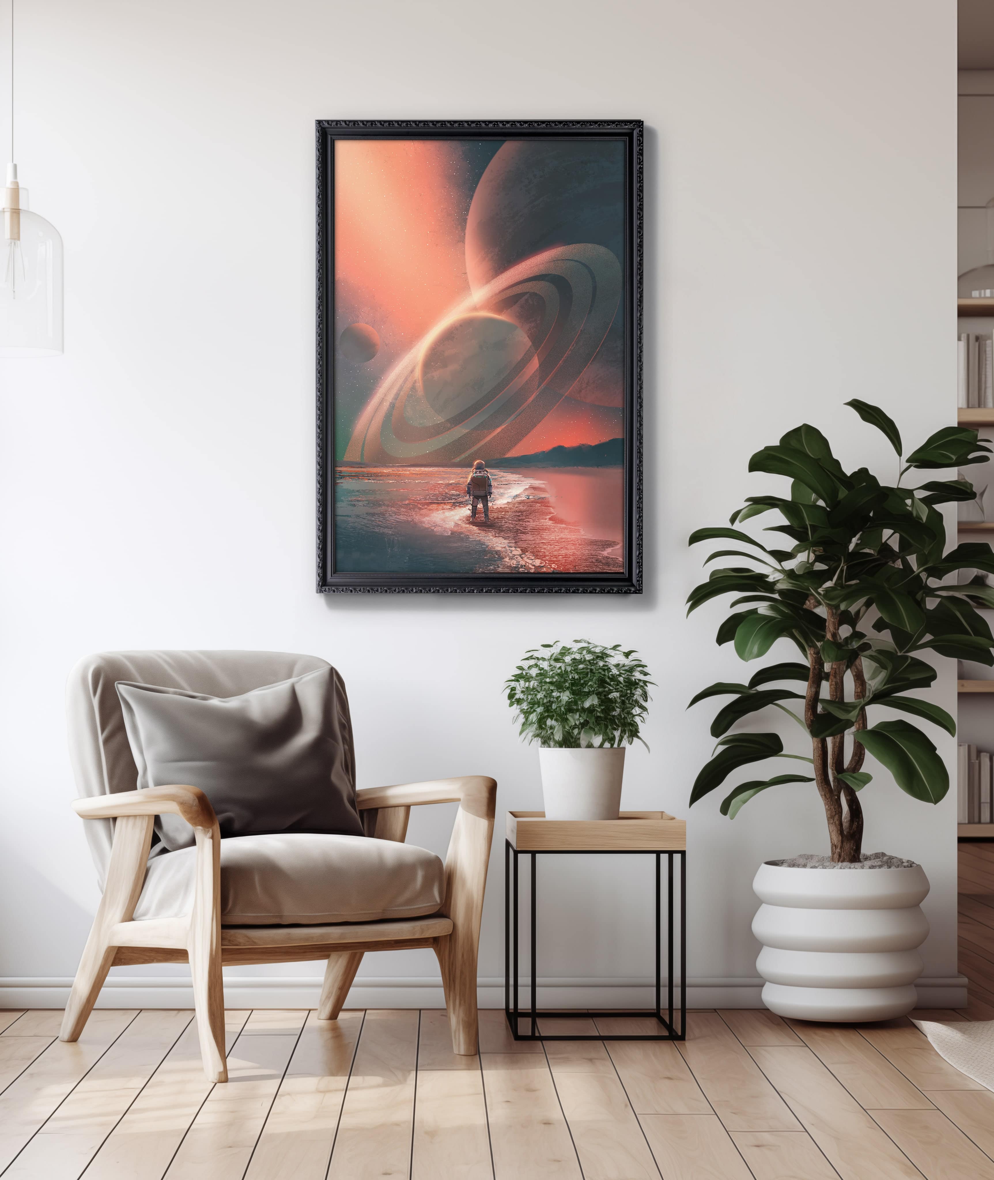 Retro Black Frame Matte Poster