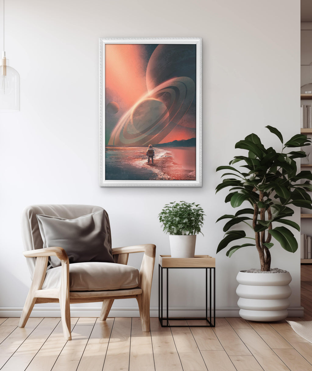 Retro White Frame Matte Poster