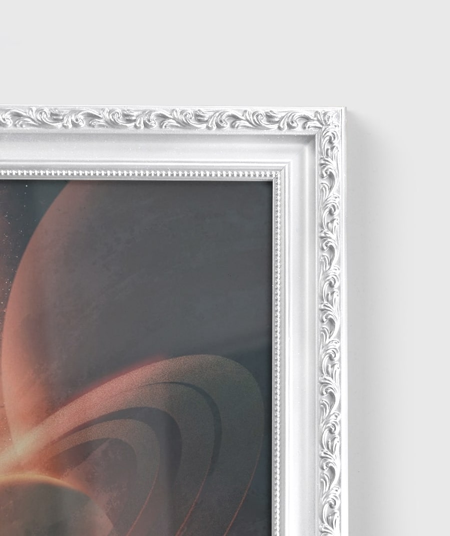 Retro White Frame Matte Poster