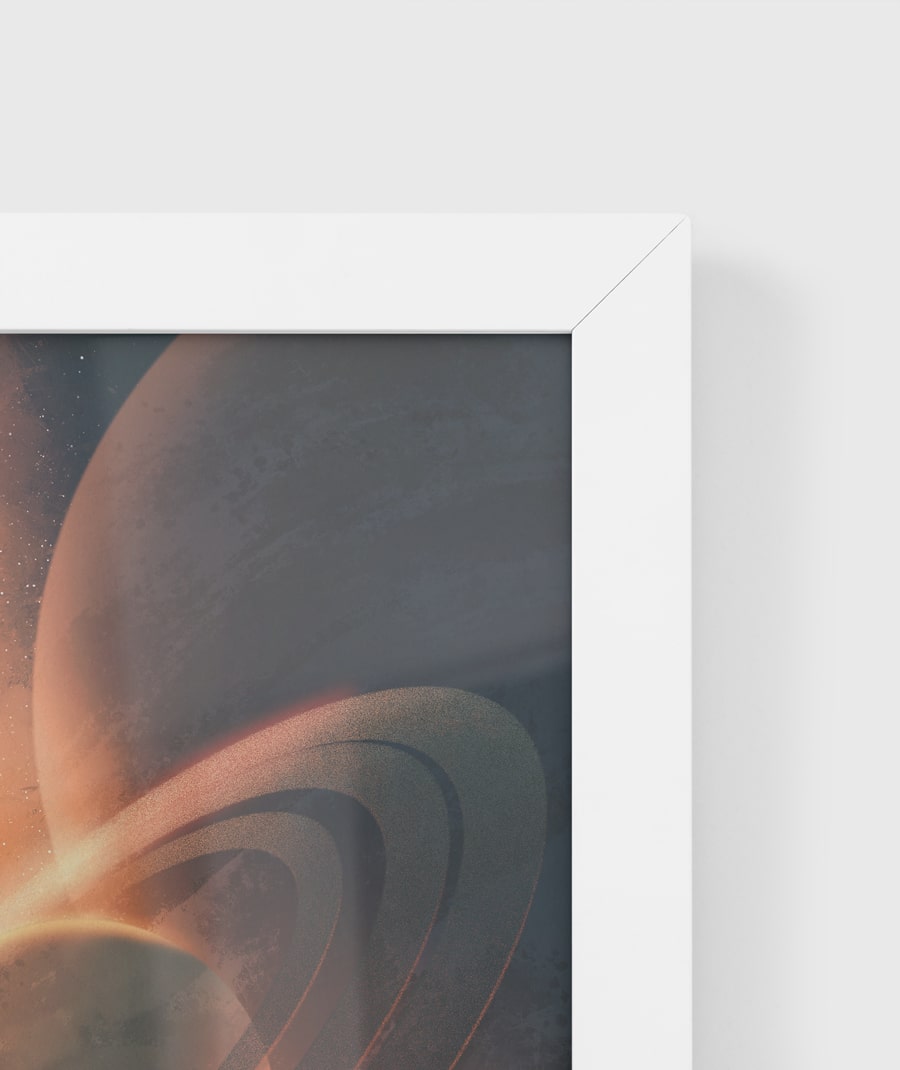 White Frame Matte Poster